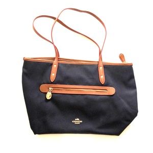 Navy Blue Coach Purse